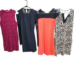 Women's Large 10 12 Dresses Wholesale Resell Bulk Lot of 4 Large